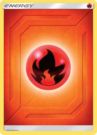 Fire Energy (2019 Unnumbered) (2019 Unnumbered)  - Reverse Holofoil SM  Team Up