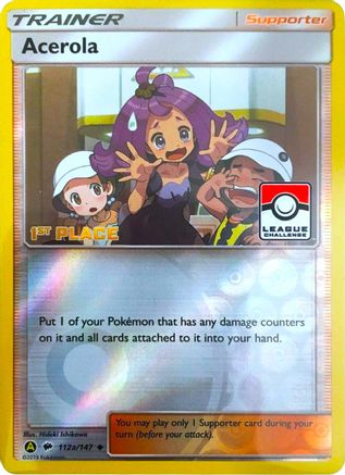 Acerola (League Challenge) [1st Place] 112a/147  - Reverse Holofoil League & Championship Cards