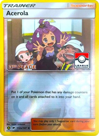 Acerola (League Challenge) [3rd Place] 112a/147  - Reverse Holofoil League & Championship Cards