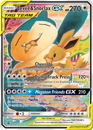 Eevee & Snorlax GX SM169  - Holofoil SM Promos