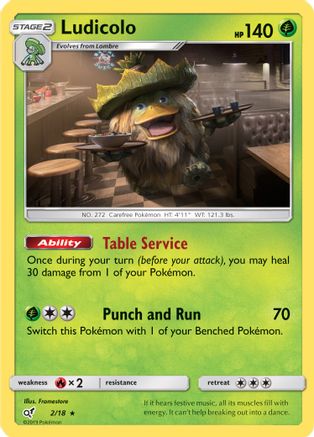 Ludicolo 002/18  - Holofoil Detective Pikachu