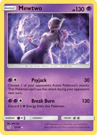 Mewtwo 012/18  - Holofoil Detective Pikachu
