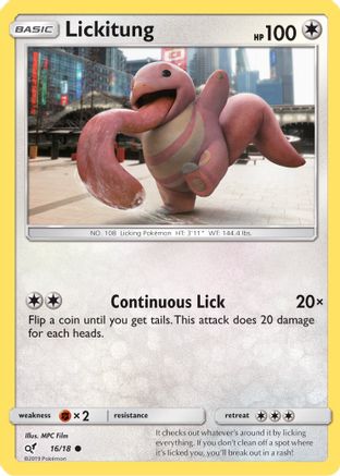 Lickitung (Holo Common) 016/18  - Holofoil Detective Pikachu
