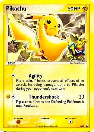 Pikachu (10th Anniversary) 012  Miscellaneous Cards & Products