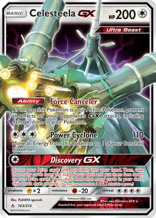 Celesteela GX 163/214  - Holofoil SM  Unbroken Bonds