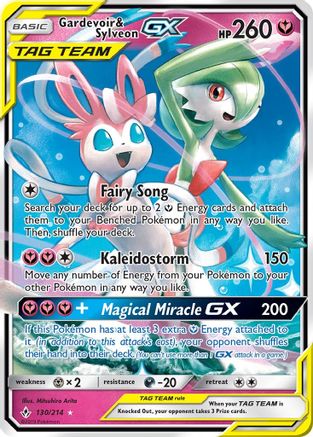 Gardevoir & Sylveon GX 130/214  - Holofoil SM  Unbroken Bonds