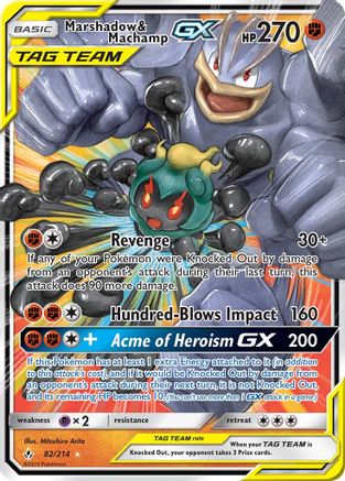 Marshadow & Machamp GX 082/214  - Holofoil SM  Unbroken Bonds