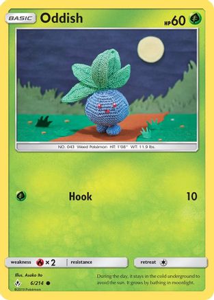 Oddish (6) (6) 006/214  - Reverse Holofoil SM  Unbroken Bonds