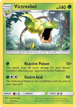 Victreebel 015/214  - Reverse Holofoil SM  Unbroken Bonds