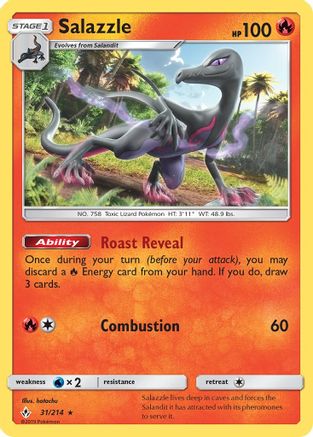 Salazzle 031/214  - Reverse Holofoil SM  Unbroken Bonds