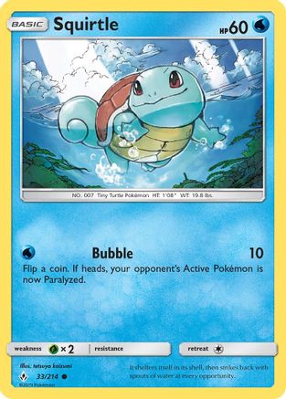 Squirtle 033/214  SM  Unbroken Bonds