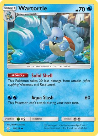Wartortle 034/214  SM  Unbroken Bonds