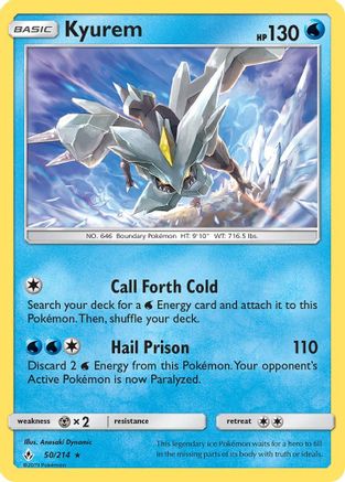 Kyurem 050/214  - Reverse Holofoil SM  Unbroken Bonds