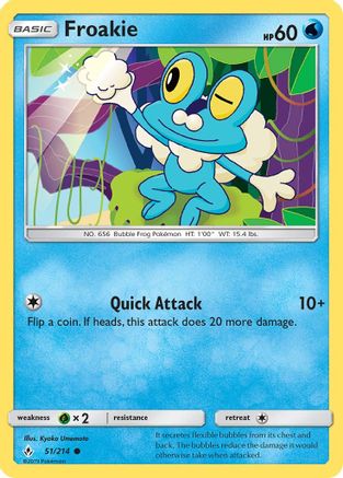 Froakie 051/214  - Reverse Holofoil SM  Unbroken Bonds