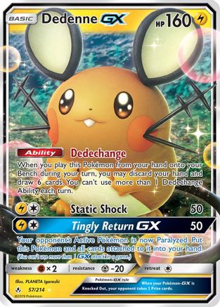 Dedenne GX 057/214  - Holofoil SM  Unbroken Bonds