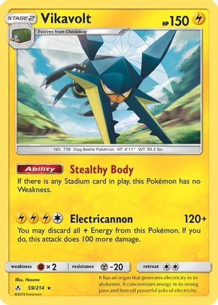 Vikavolt 059/214  - Reverse Holofoil SM  Unbroken Bonds