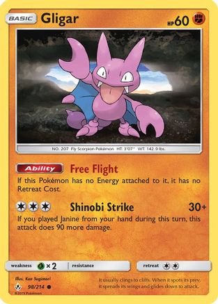 Gligar 098/214  SM  Unbroken Bonds