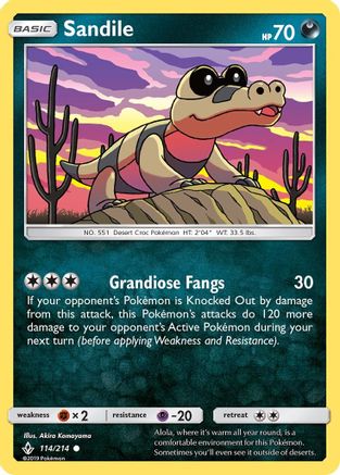 Sandile (114) (114) 114  - Reverse Holofoil SM  Unbroken Bonds