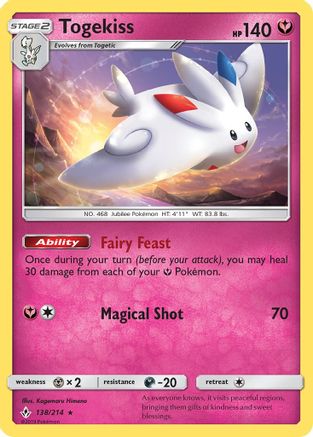 Togekiss 138/214  - Holofoil SM  Unbroken Bonds