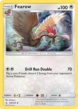 Fearow 146  - Reverse Holofoil SM  Unbroken Bonds