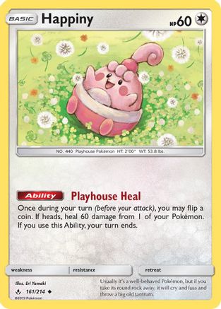 Happiny 161/214  - Reverse Holofoil SM  Unbroken Bonds