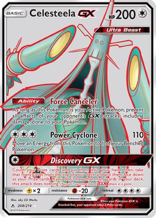 Celesteela GX (Full Art) 208  - Holofoil SM  Unbroken Bonds