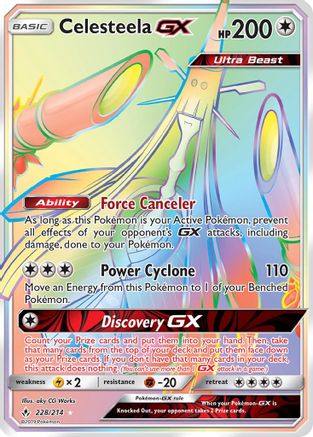 Celesteela GX (Secret) 228  - Holofoil SM  Unbroken Bonds