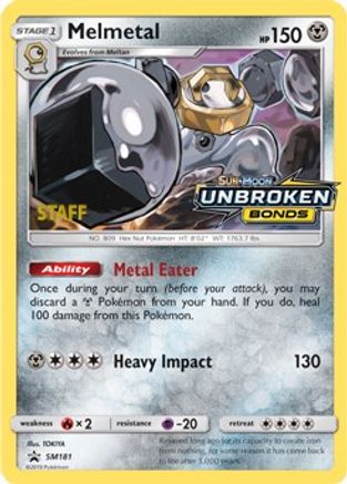 Melmetal (Prerelease) [Staff] SM181  - Holofoil SM Promos