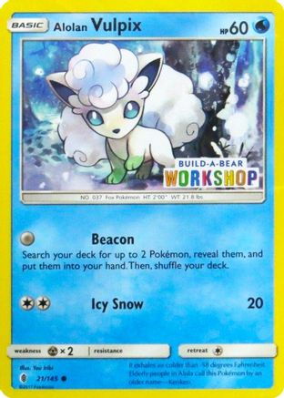 Alolan Vulpix (Build-A-Bear Workshop Exclusive) 021/145  Miscellaneous Cards & Products