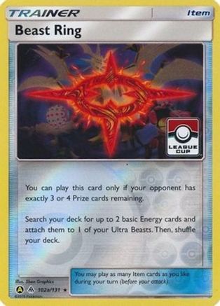 Beast Ring (League Cup) 102a/131  - Reverse Holofoil League & Championship Cards
