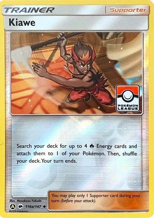 Kiawe (Pokemon League) 116a/147  - Reverse Holofoil League & Championship Cards