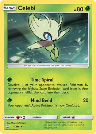 Celebi 004/236  - Reverse Holofoil SM  Unified Minds