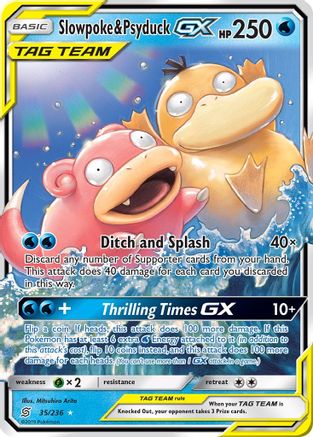 Slowpoke & Psyduck GX 035/236  - Holofoil SM  Unified Minds