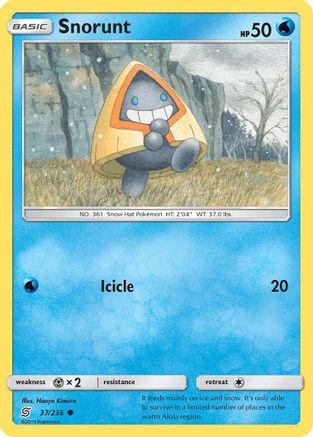 Snorunt 037/236  - Reverse Holofoil SM  Unified Minds