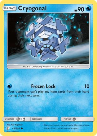 Cryogonal 046/236  - Reverse Holofoil SM  Unified Minds