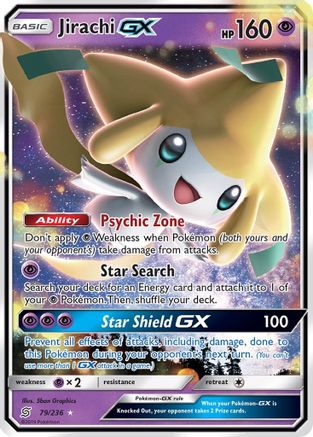 Jirachi GX 079/236  - Holofoil SM  Unified Minds