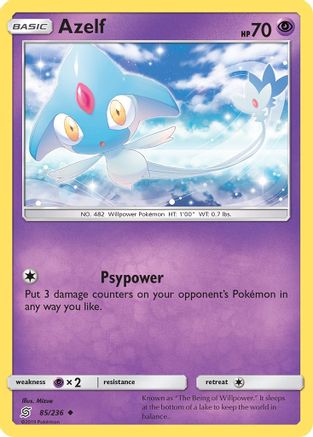 Azelf 085/236  - Reverse Holofoil SM  Unified Minds