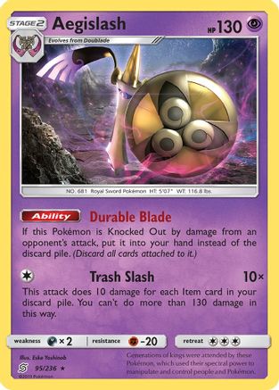 Aegislash 095  - Reverse Holofoil SM  Unified Minds