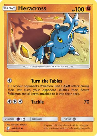 Heracross 107/236  - Reverse Holofoil SM  Unified Minds