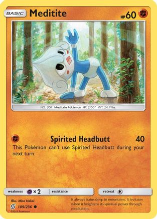 Meditite 109/236  - Reverse Holofoil SM  Unified Minds