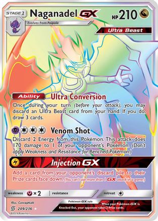 Naganadel GX (Secret) 249  - Holofoil SM  Unified Minds