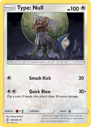 Type: Null 183/236  - Reverse Holofoil SM  Unified Minds