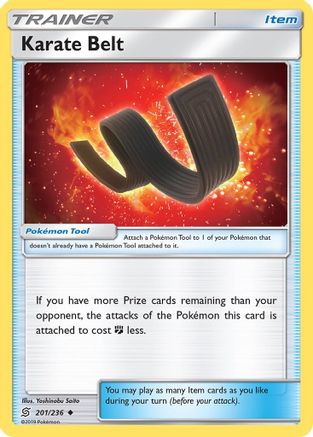 Karate Belt 201/236  - Reverse Holofoil SM  Unified Minds