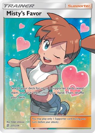 Misty's Favor (Full Art) 235  - Holofoil SM  Unified Minds