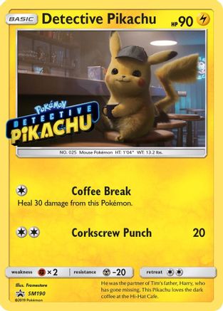 Detective Pikachu (Stamped) SM190  - Holofoil SM Promos