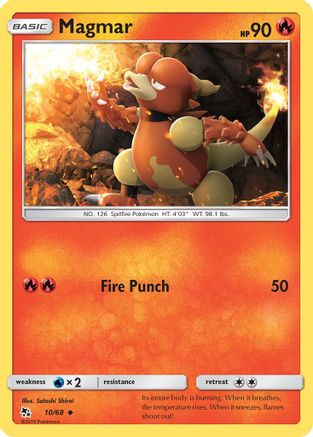 Magmar 010/68  - Reverse Holofoil Hidden Fates