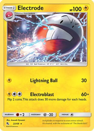 Electrode 022/68  - Reverse Holofoil Hidden Fates