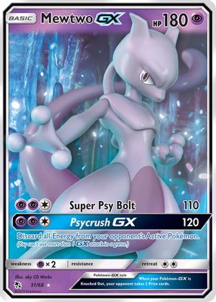 Mewtwo GX 031/68  - Holofoil Hidden Fates