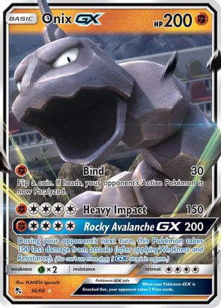 Onix GX 036/68  - Holofoil Hidden Fates