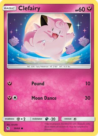 Clefairy (39) (39) 039/68  Hidden Fates